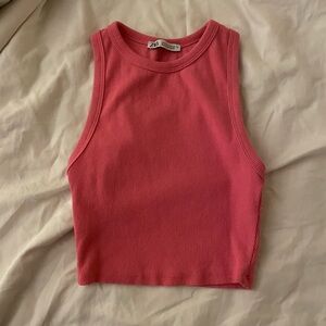 Zara High Neck Tank Size Small in Pink